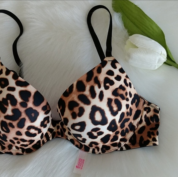 Size 34C🌺PINK VICTORIA'S SECRET PUSH-UP BRA - Picture 3 of 5